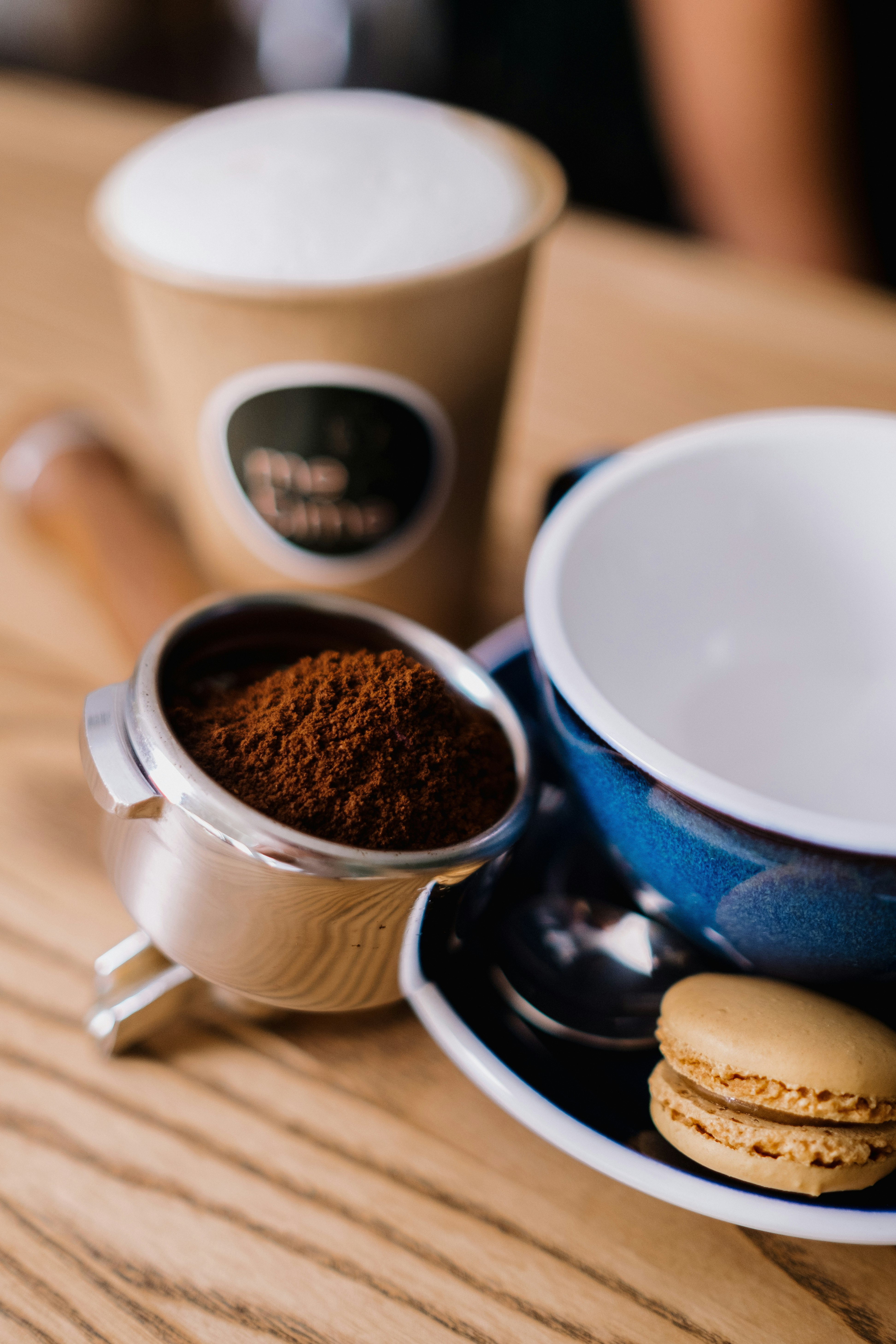 white ceramic mug on saucer